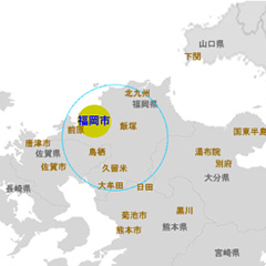 福岡の地図